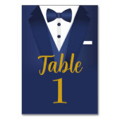 Numéro De Table Tuxedo Event Bow Cravate Black Cravate Gold Mariag (Par défaut)