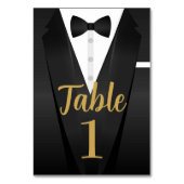 Numéro De Table Tuxedo Event Bow Cravate Black Cravate Party Gold  (Par défaut)