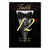 Numéro de table Tuxedo noir (Dos)