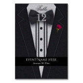 Numéro De Table Tuxedo noir (Dos)