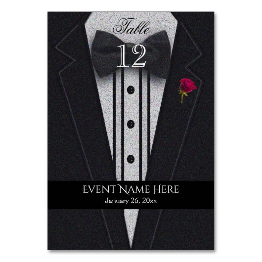 Numéro De Table Tuxedo noir (Par défaut)