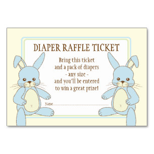Numéro De Table Twin Boy Lapin Lapins Baby shower Déchets Raffin