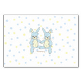 Numéro De Table Twin Boy Lapin Lapins Baby shower Déchets Raffin (Dos)