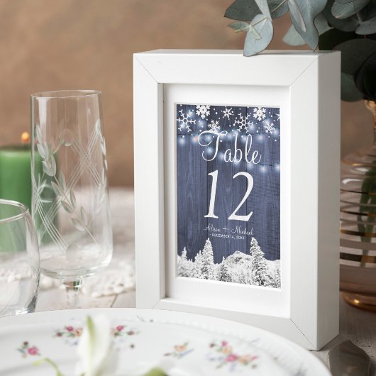 Numéro De Table Twinklights mariage des flocons de neige merveille