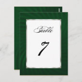 Numéro de table Twirl vert (Devant / Derrière)