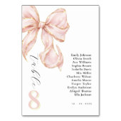 Numéro De Table Tying the knot bridal shower Pink bow. (Par défaut)