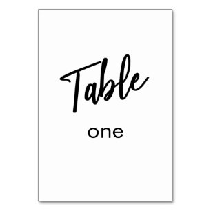 Numéro De Table Typographie minimaliste de l'écriture Décontractée