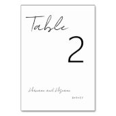 Numéro De Table Typographie minimaliste moderne simple blanc (Par défaut)