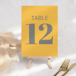 Numéro De Table Typographie moderne Gras Bat mitzvah jaune et gris<br><div class="desc">Typographie moderne Gras Jaune et Gris Bat mitzvah Numéro de table</div>