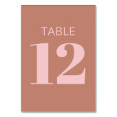 Numéro De Table Typographie moderne Gras Terracotta Bat mitzvah ro (Dos)
