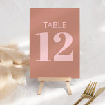 Numéro De Table Typographie moderne Gras Terracotta Bat mitzvah ro<br><div class="desc">Typographie moderne Gras Terracotta et Bat mitzvah rose Numéro de table</div>