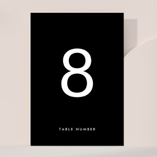 Numéro De Table Ultra moderne minimaliste SIMPLE mariage BLANC NOI
