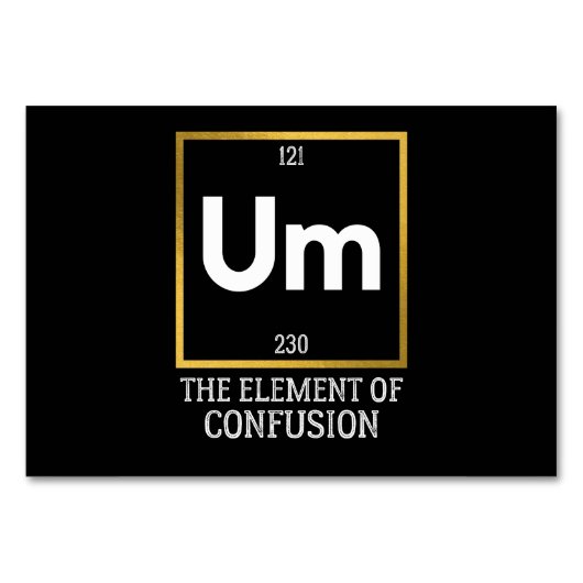 Numéro De Table Um L'élément de la confusion T-shirt (Devant)