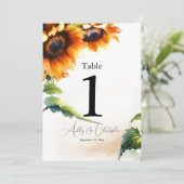 Numéro de table un de réception de mariage tournes (Debout devant)