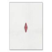 Numéro De Table un design de motif rouge et blanc (Dos)