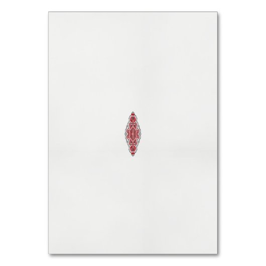 Numéro De Table un design de motif rouge et blanc (Par défaut)