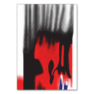 Numéro De Table Un design graphique rouge avec un habillage géomét