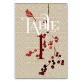 Numéro De Table Un hiver simple avec le Mariage de Noël cardinal (Dos)