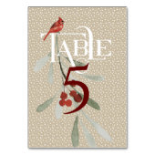 Numéro De Table Un hiver simple avec réception de mariage cardinal (Dos)
