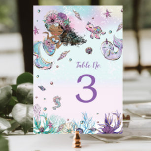 Numéro De Table Une sirène africaine sous le Baby shower d'anniver