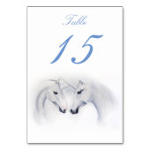 Numéro De Table Unicornes blanches Aimer Couple (Dos)