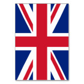 Numéro De Table Union Jack rectangulaire blanc numéroté (Dos)