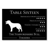 Numéro De Table Unique drôle chien race invité taureau terrier équ (Devant)