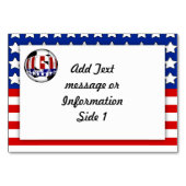 Numéro De Table USA Patriotique SOCCER Sports (Devant)