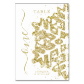 Numéro De Table Vacances de Noël d'hiver moderne or Mariage (Dos)