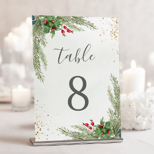 Numéro De Table Vacances d'hiver Vacances Botanique