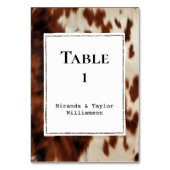 Numéro De Table Vachette à crème Brown occidentale (Par défaut)