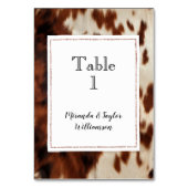 Numéro De Table Vachette à crème noire Brown (Par défaut)