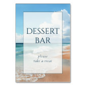 Numéro De Table Vagues Calmes de la Plage Bleue (Dos)