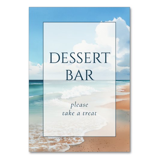 Numéro De Table Vagues Calmes de la Plage Bleue (Par défaut)