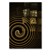 Numéro De Table Vagues dorées hypnotiques Art abstrait moderne (Dos)