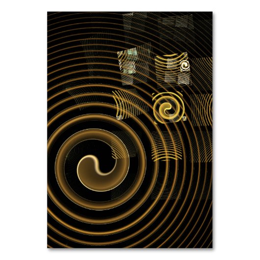 Numéro De Table Vagues dorées hypnotiques Art abstrait moderne (Par défaut)