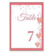 Numéro De Table Valentine rose Fête des mariées de coeur Date Idée (Par défaut)