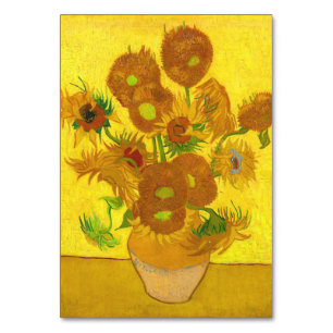 Numéro De Table Van Gogh Quinze Tournesols Dans Un Vase Art