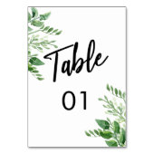Numéro De Table Végétation à l'aquarelle, typographie manuscrite d (Dos)
