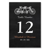 Numéro De Table Vélo Tandem Sur Mariage Chalkboard (Par défaut)