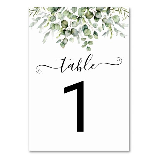 Numéro de table verdure (Par défaut)