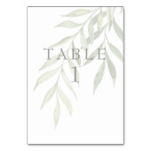 Numéro De Table Verdure boueuse Texte Or moderne (Dos)