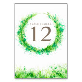 Numéro De Table Verdure couronne aquarelle chiffres de tableau d'a (Par défaut)
