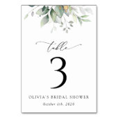 Numéro De Table Verdure, Eucalyptus Feuilles, Boho, numéros de tab (Dos)