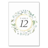 Numéro De Table Verdure Laurel Garland Elégant Or (Dos)