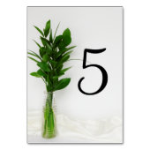 Numéro De Table Verdure sur Mariage blanc (Dos)