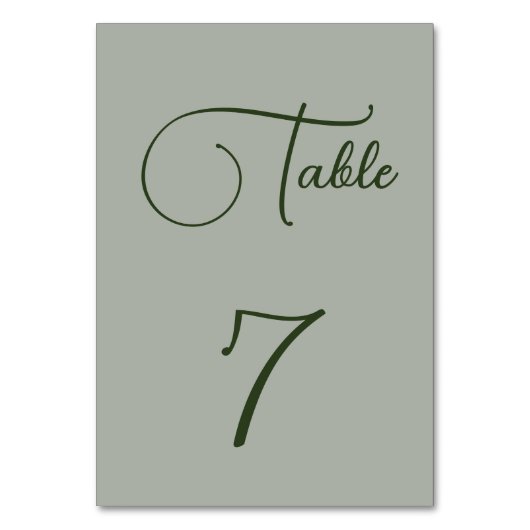 Numéro De Table Vert d'angle minimal (Par défaut)
