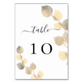 Numéro De Table Vert d'eucalyptus doré mariage (Par défaut)