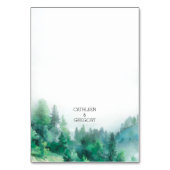 Numéro De Table Vert doux et Mariage de bois éthérée blanc (Dos)