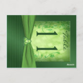Numéro de table vert émeraude recto verso (Dos)